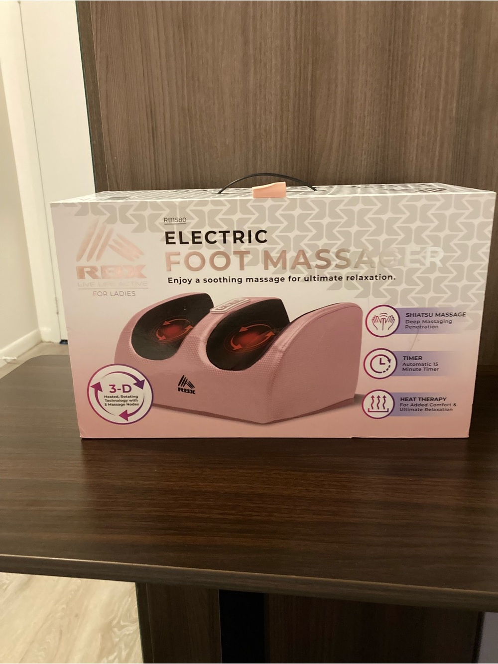 RBX Pink Leg & Foot Massager with Dual Rolling Nodes